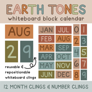 earth tones whiteboard block calendar earth tones whiteboard block calendar