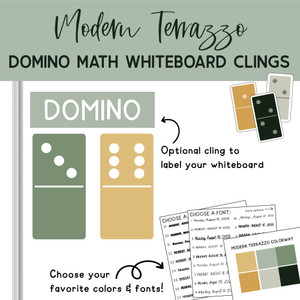 Modern Terrazzo domino whiteboard clings
