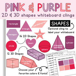 shapes whiteboard clings