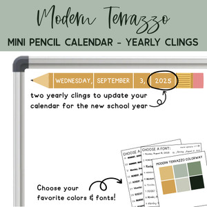 pencil mini cling calendar pencil mini cling calendar