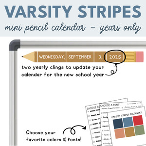 pencil mini cling calendar pencil mini cling calendar
