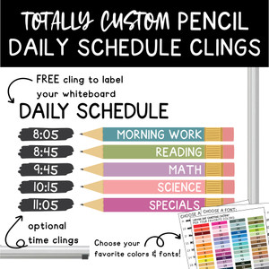 pencil schedule clings pencil schedule clings