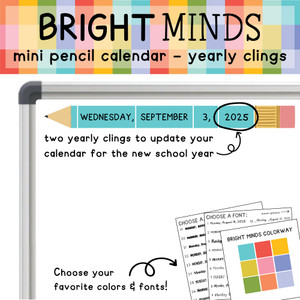 pencil mini cling calendar pencil mini cling calendar