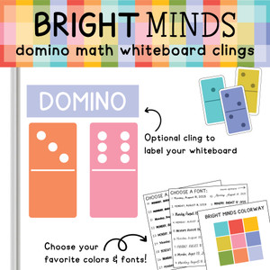 Bright Minds domino whiteboard clings