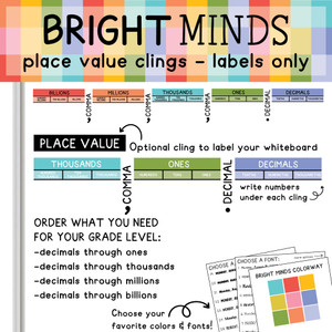 whiteboard place value labels whiteboard place value labels