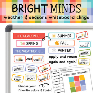 bright minds weather and seasons whiteboard display bright minds weather and seasons whiteboard display