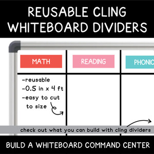 reusable whiteboard cling dividers reusable whiteboard cling dividers