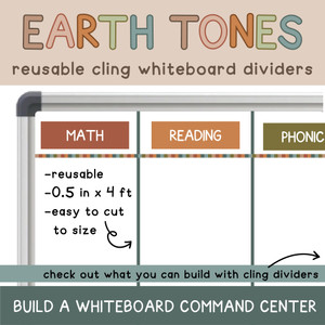 earth tone whiteboard dividers
