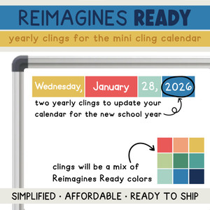 no prep flip calendar yearly update