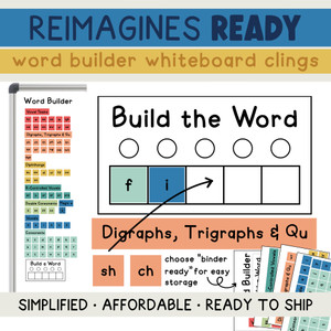 reimagines ready word builder whiteboard cling set