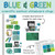 Blue and Green Scientific Method whiteboard clings
