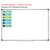 Blue and Green Ten Frame Teams clings shown to scale on a 4x6 foot whiteboard, with Binder Ready storage