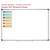 Bright Minds Ten Frame Teams clings with six labeled frames shown to scale on a 4x6 foot whiteboard