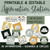 Modern Terrazzo printable and editable affirmation station with square and circle affirmations