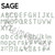 Sage printable bulletin board letters with capitals, lowercase letters, and punctuation