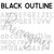 Black outline printable bulletin board letters to print on colored paper
