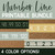 Modern Terrazzo printable number line bundle in four color options
