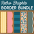 Retro Brights printable border bundle with five striped, scalloped, and retro print designs