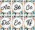 Retro Brights full-page cursive alphabet posters Aa to Ff