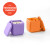 Purple and Orange OmieDip containers with dip and carrots