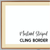 Mustard Striped style Modern Terrazzo whiteboard cling border framing a whiteboard