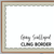 Gray Scalloped style Modern Terrazzo whiteboard cling border framing a whiteboard