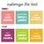 Square colorful gift stickers in print and script fonts