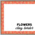 Flowers style Tropical Botanical whiteboard cling border framing a whiteboard