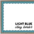 Light Blue style Tropical Botanical whiteboard cling border framing a whiteboard