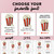 Popcorn Valentine stickers in script, print, and all caps fonts