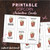 Printable popcorn Valentine cards with six designs on a sheet