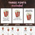 Popcorn Valentine cards shown in script, print, and all caps fonts