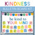 Bright Be Kind to Your Mind bulletin board kit with rainbow bunting and kindness notes