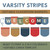 Varsity Stripes printable WELCOME classroom banner in pennant bunting