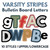 Varsity Stripes printable bulletin board letters in 10 styles with capital and lowercase letters