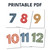 Varsity Stripes skip counting posters 7 to 12 printed on paper