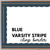 Blue Varsity Stripe style Varsity Stripes whiteboard cling border framing a whiteboard