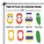 condiment clings in two styles: Funny Faces and Standard Icons