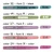 Flair pen schedule clings showing color numbers, fonts, and text color choices