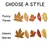 Two fall leaf styles: funny faces and classic leaves