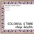 Colorful Stripe style school spirit whiteboard cling border framing a whiteboard