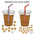Totally Custom iced coffee with 10 large or 20 small ice cube clings to choose from