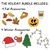 Holiday accessory clings: four fall pieces and four winter pieces