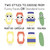Pastel condiment clings in two styles: Funny Faces and Standard Icons