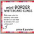 Pink and Purple square mini whiteboard cling border framing a whiteboard
