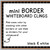 Black and White square mini whiteboard cling border framing a whiteboard