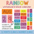 Rainbow block calendar whiteboard clings with 12 month clings and 12 number clings