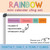 rainbow mini cling calendar