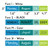 Blue and Green mini calendar font and text color examples in white, black, and color