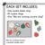 What's in the Christmas cookie set: cookie sheet, 10 Christmas cookies, and a goal cling
